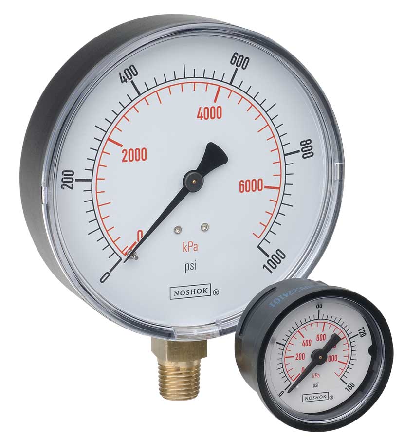 Air Compressor Pressure Gauge 1/8" Brass NPT Back Mount 160 PSI 1" Button Case 