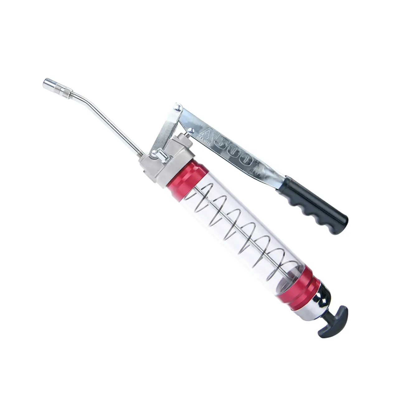 Alemite 500CLR Lever-Action Grease Gun with Clear Tube and Rigid Steel Extension