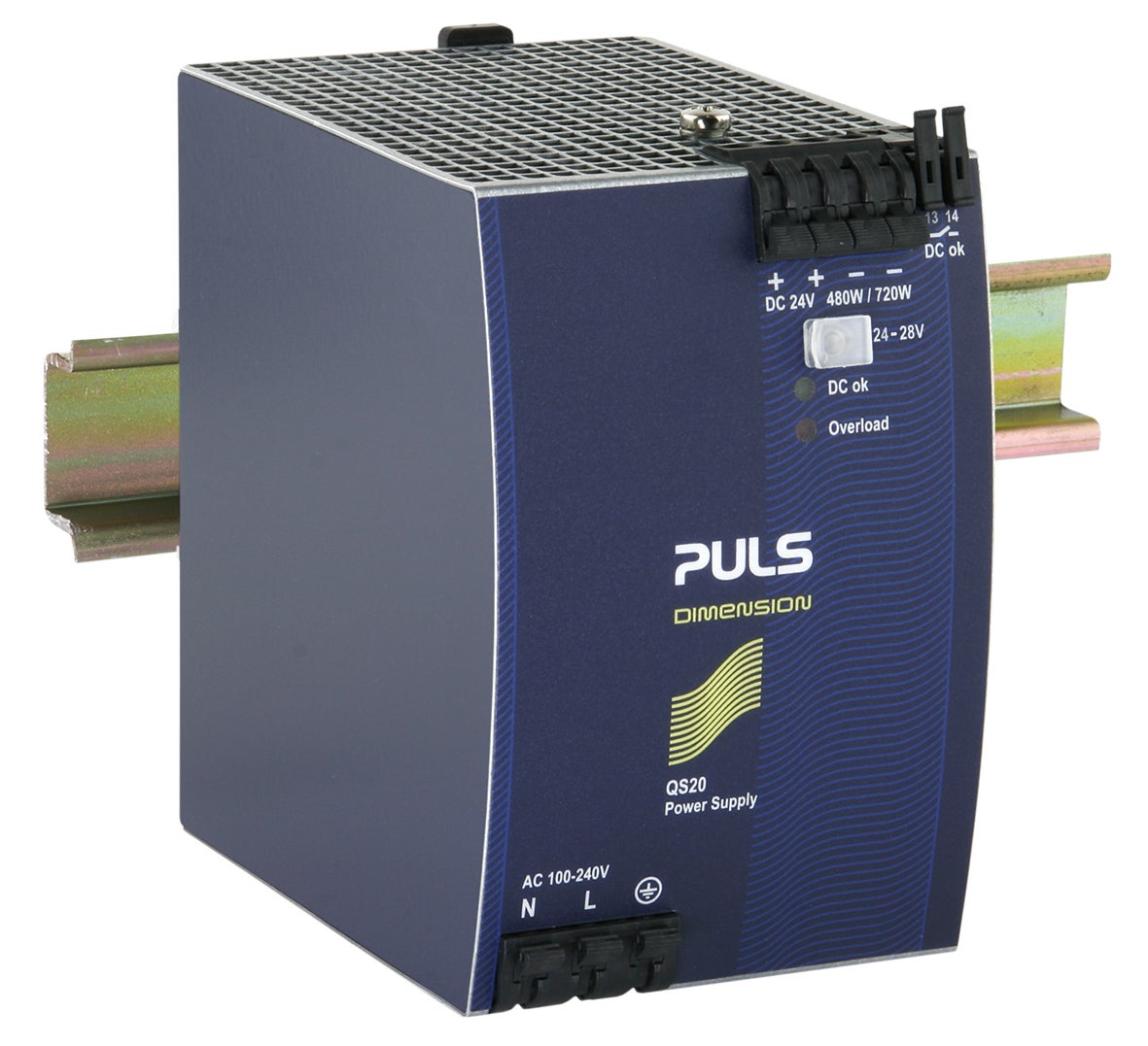 DIN-rail power supplies for 1-phase systems 24V, 20A I QS20.241