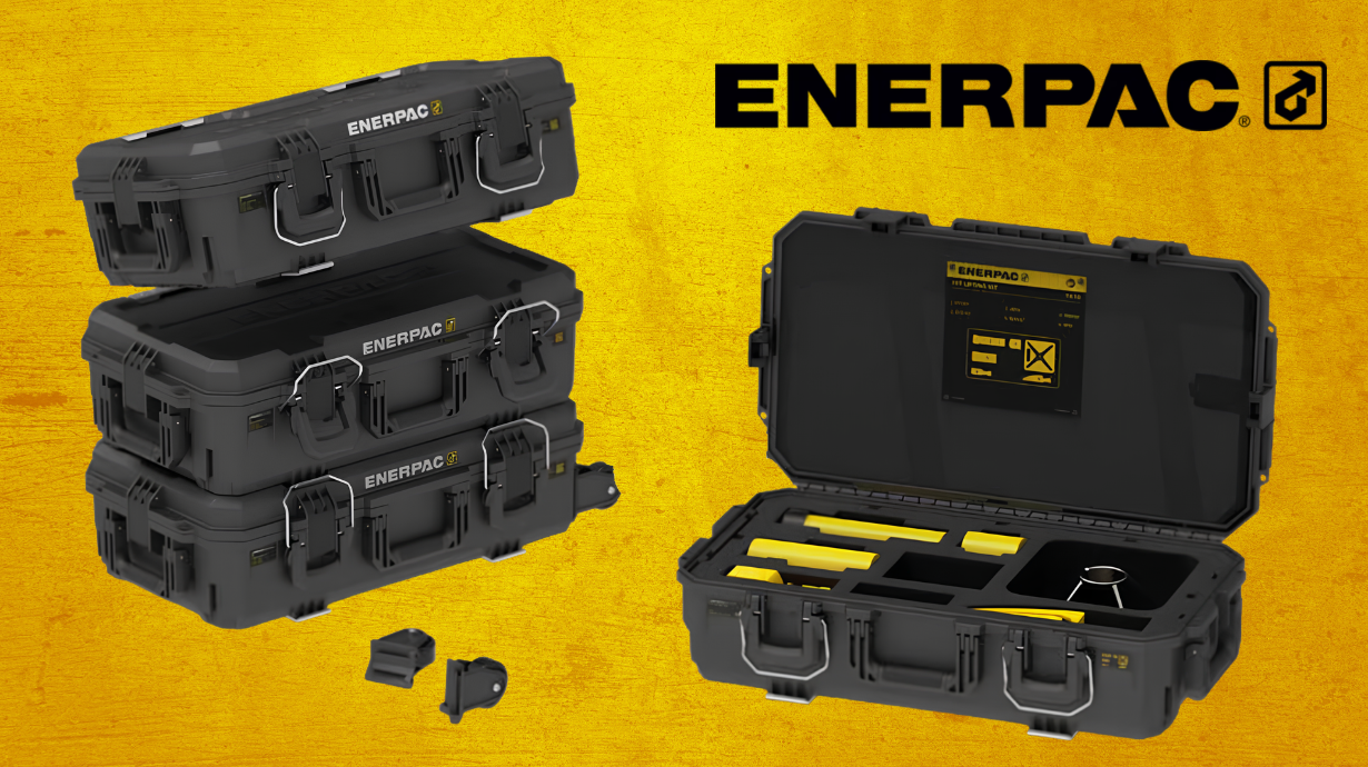 Enerpac Armor Stack modular storage cases for hydraulic tools.