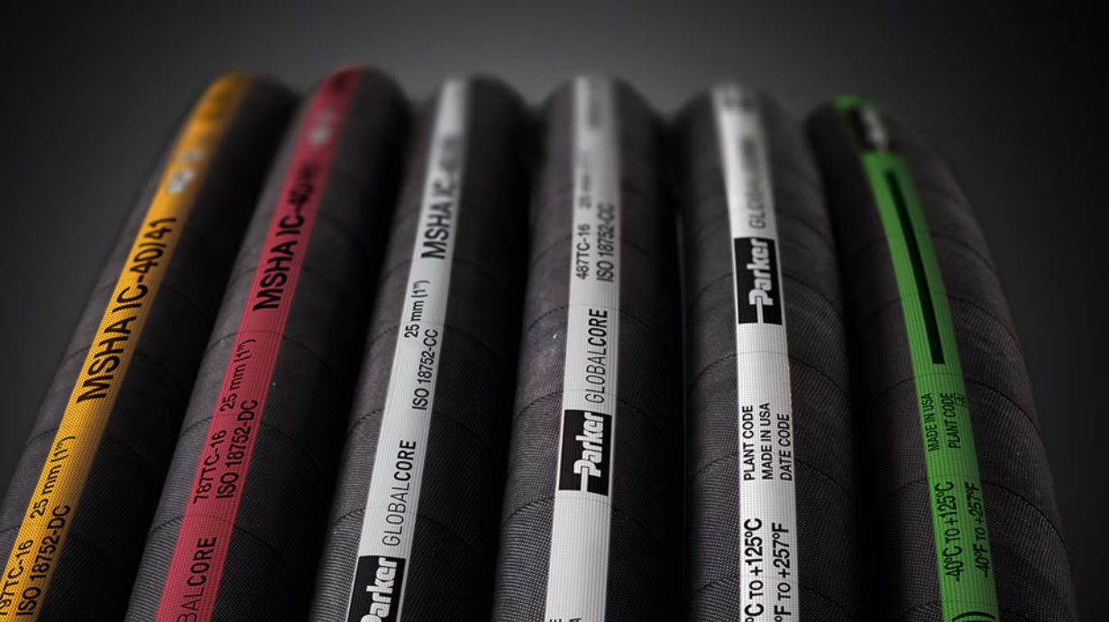 GlobalCore Hoses on Black Background