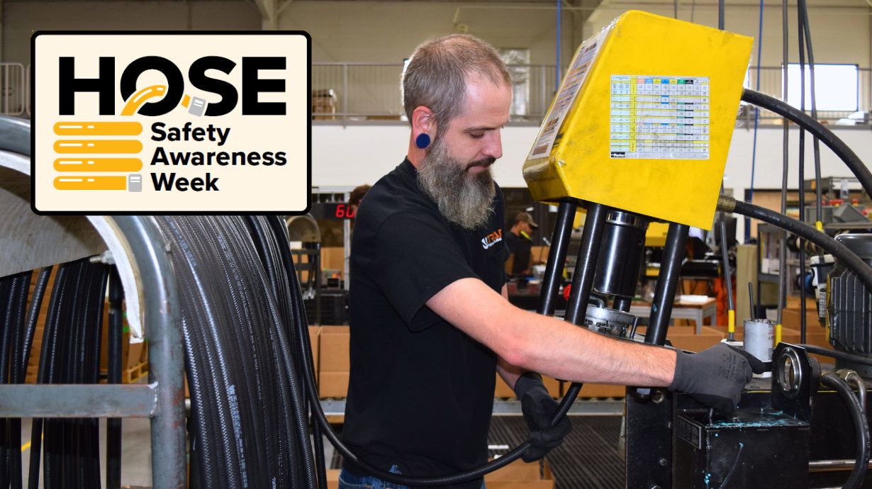 Triad team member clamping a hose