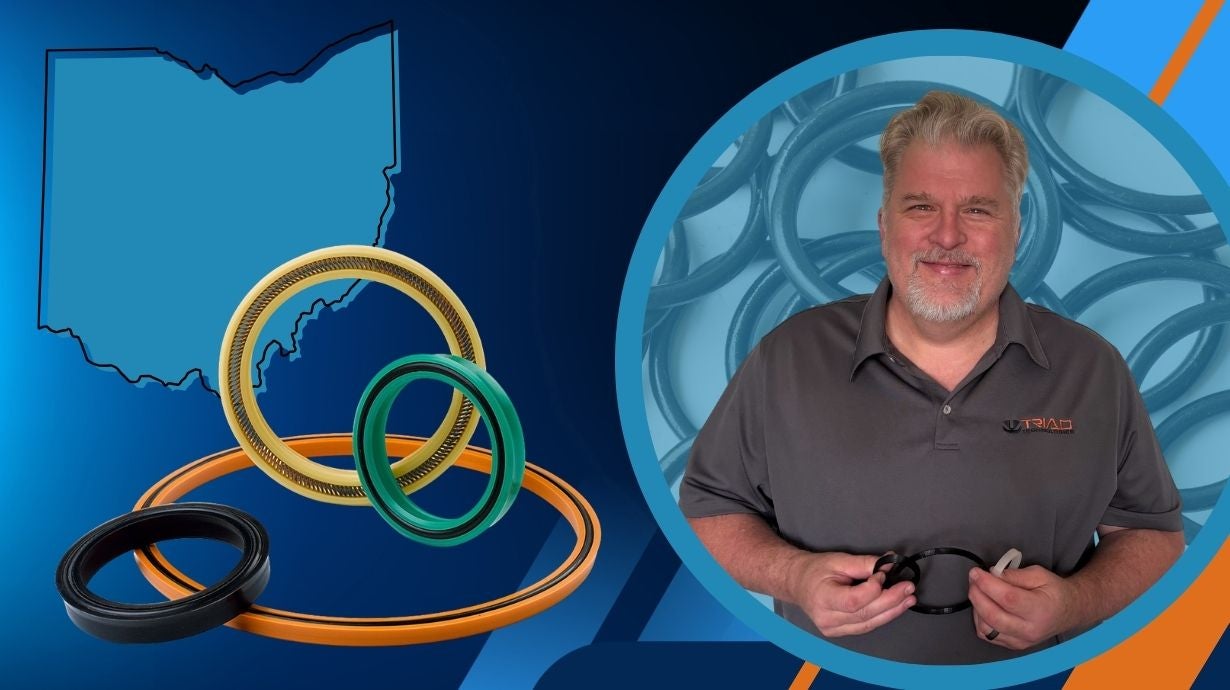 Tom Stabosz with seals and Ohio outline in the background