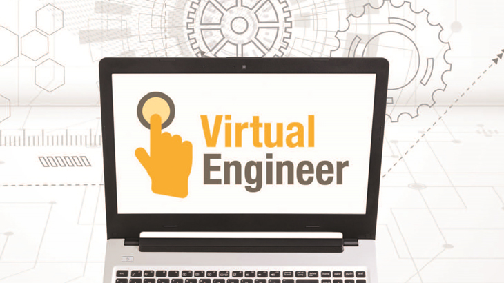 Virtual Engineer Logo on a computer